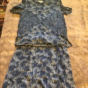 Molly Mallow blue skirt and blouse size 6